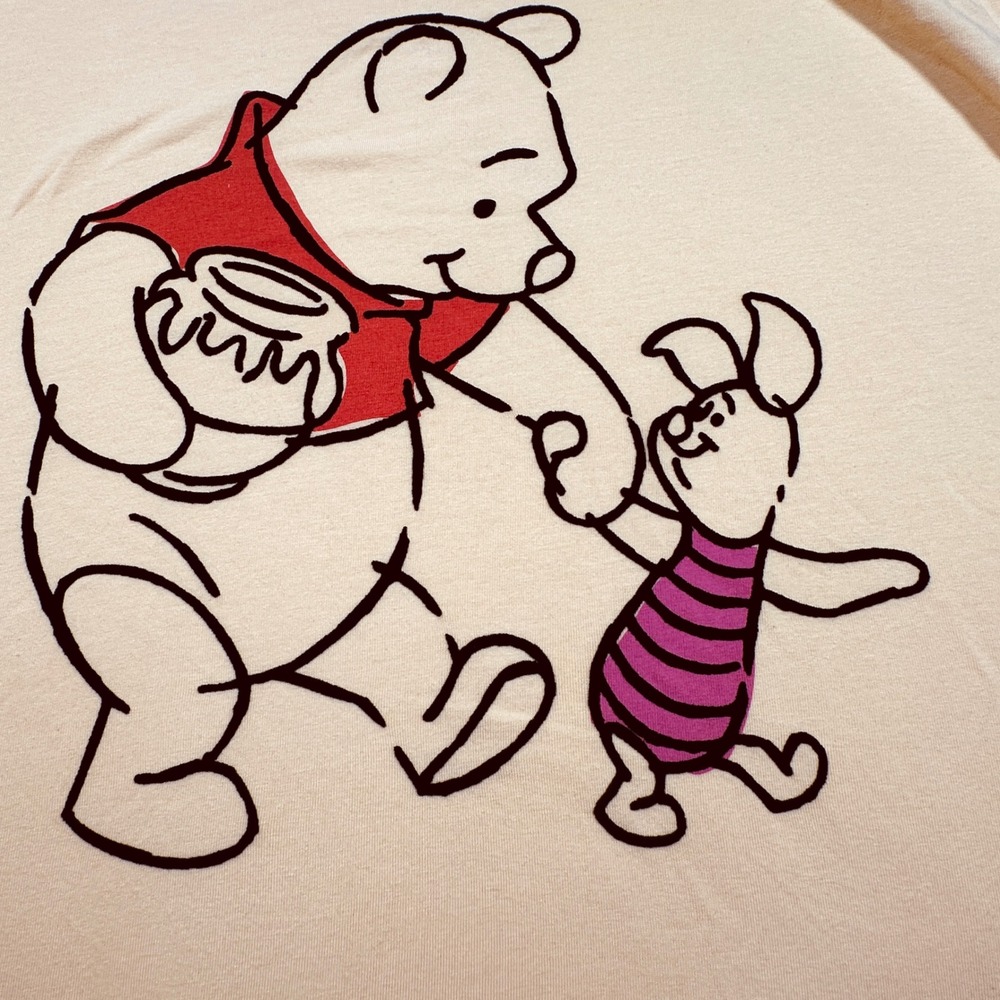 Disney Winnie the Pooh Tank Top Women XL Yellow Piglet Graphic Tee Sleeveless - Picture 2 of 9